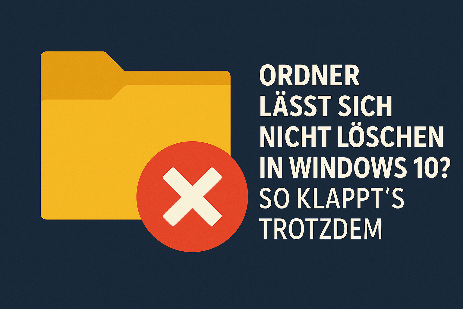 Windows-Fehler: Ordner kann nicht gelöscht werden – diese Lösungen helfen