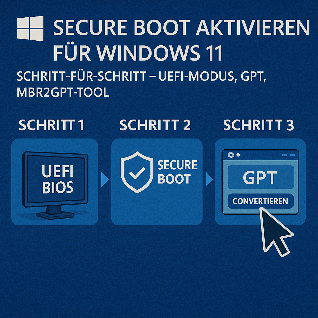 Windows 11 Vorbereitung MBR2GPT & Secure Boot in wenigen Schritten aktivieren