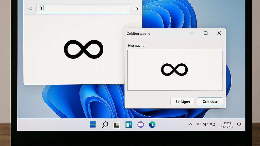 Alt + 8734 & Co.: Anleitung für das Einfügen des Unendlich-Symbols (∞) in Windows