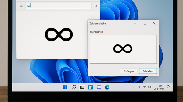 Alt + 8734 & Co.: Anleitung für das Einfügen des Unendlich-Symbols (∞) in Windows