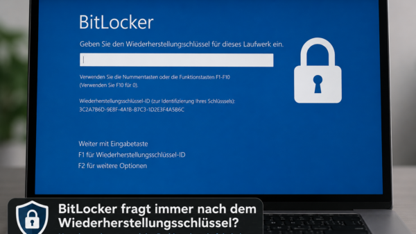 BitLocker fragt immer nach dem Wiederherstellungsschlüssel bei jedem Start