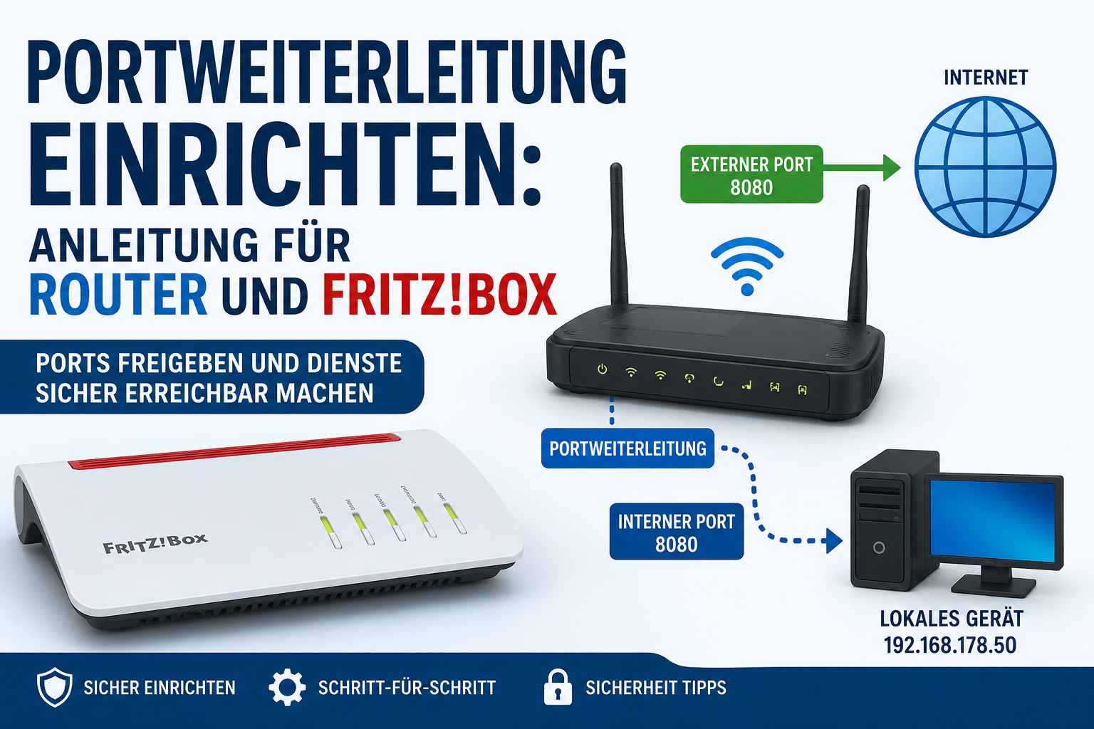 Portweiterleitung einrichten – Anleitung für Router und FRITZ!Box
